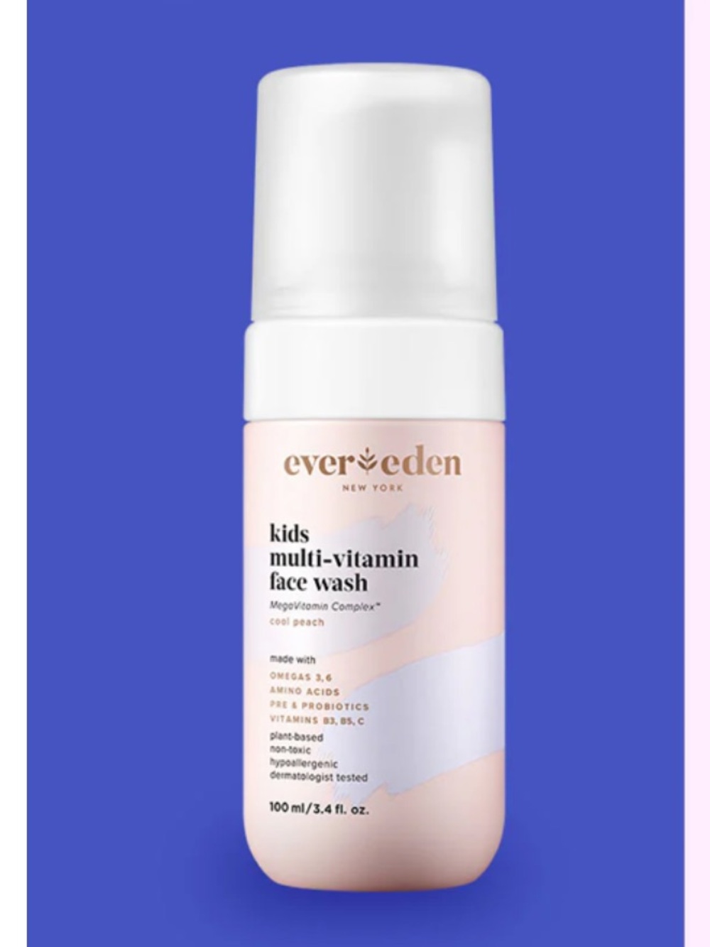 Evereden Kids Multi-Vitamin Face Wash - Peach (100 ml)
